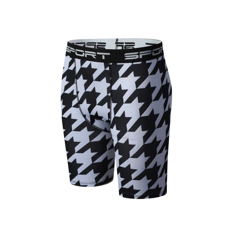 Mens Quick Dry Elastic Sports Shorts