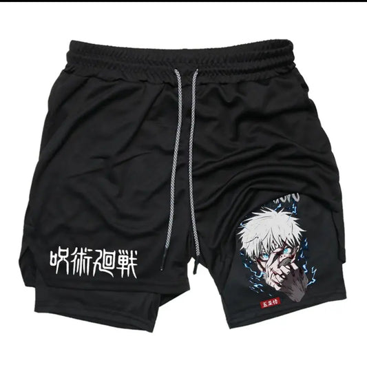 Anime Printed Double Layer Casual Shorts