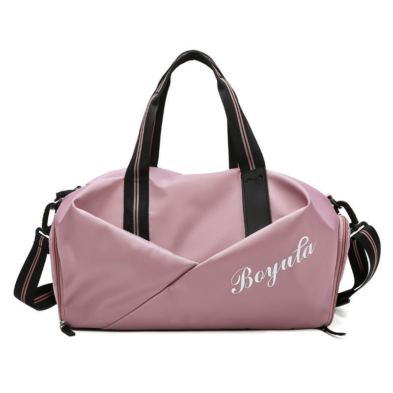 Sports gym bag women's wet and dry shoes