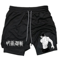 Anime Printed Double Layer Casual Shorts