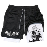 Anime Printed Double Layer Casual Shorts
