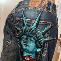 The Liberty Goddess sequined jeans