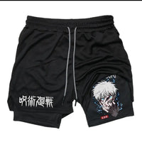 Anime Printed Double Layer Casual Shorts