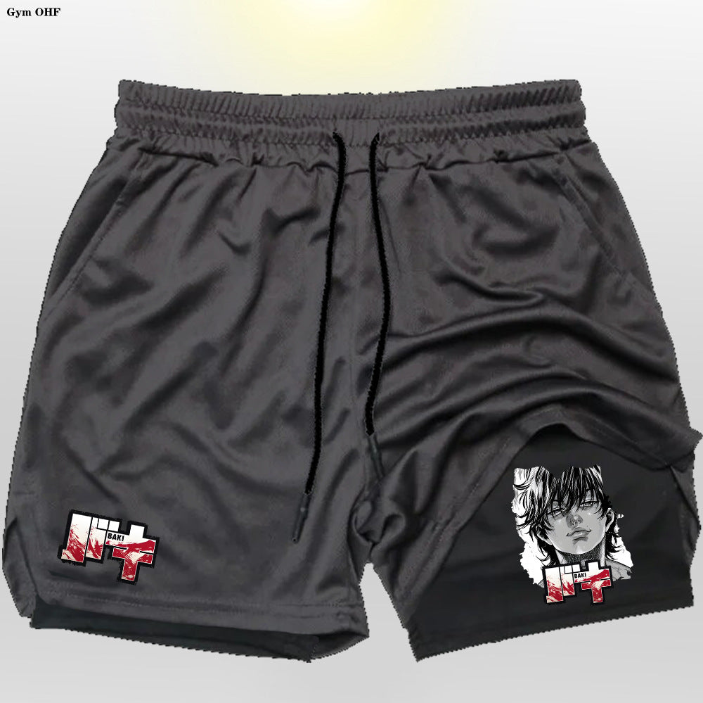 Mens 2D Printed Running Training Shorts