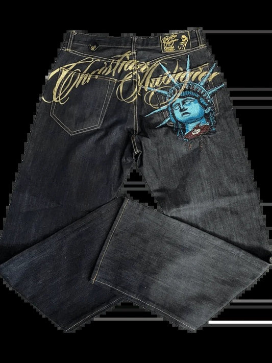 The Liberty Goddess sequined jeans