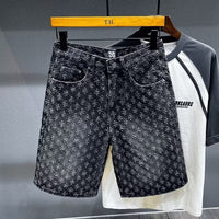 Mens Retro Distressed Denim Shorts