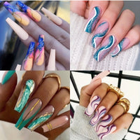Ballet Wave Line Detachable Finished Product Nail Stickers