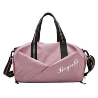 Sports gym bag women's wet and dry shoes