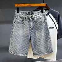 Mens Retro Distressed Denim Shorts