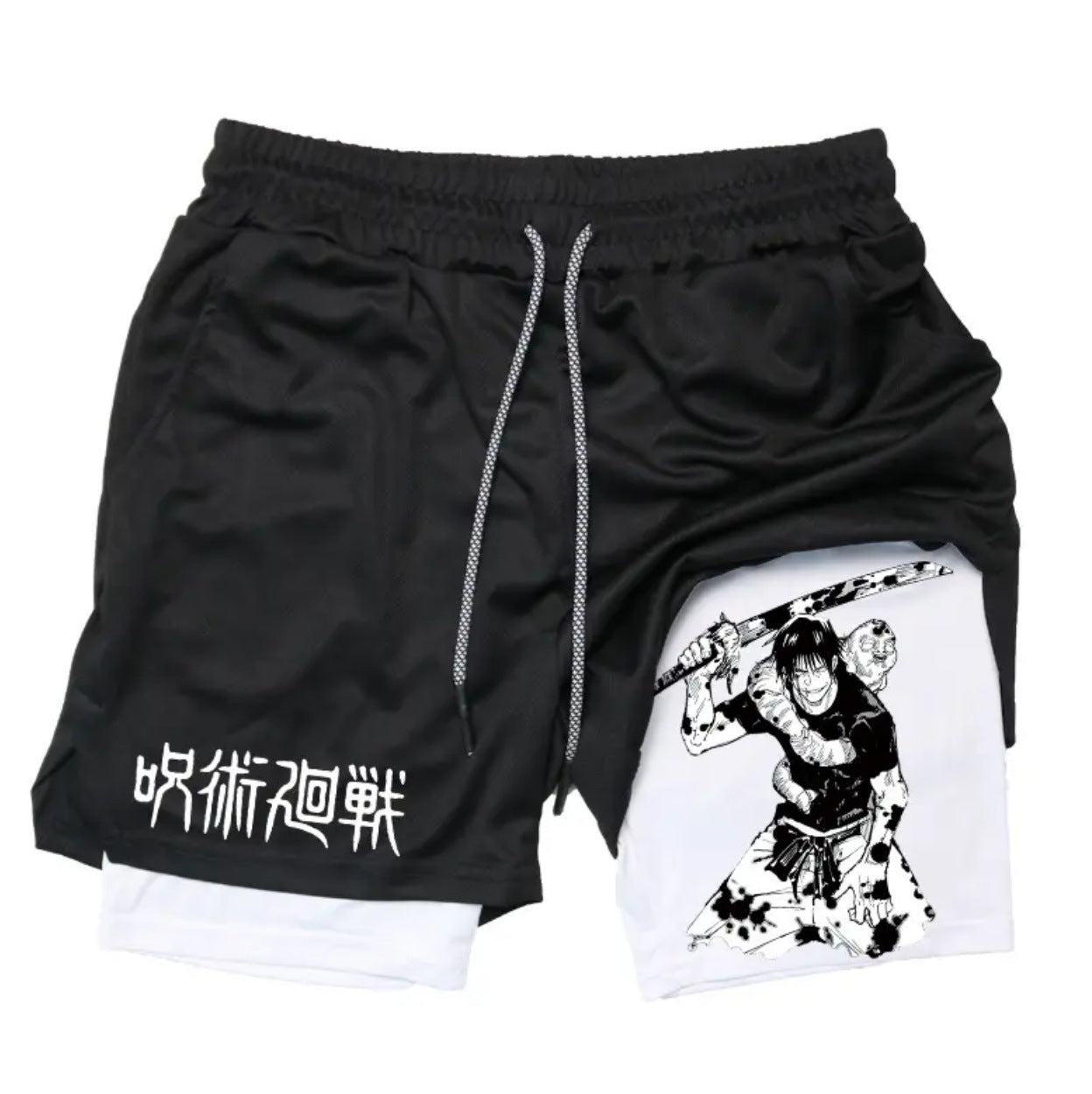 Anime Printed Double Layer Casual Shorts