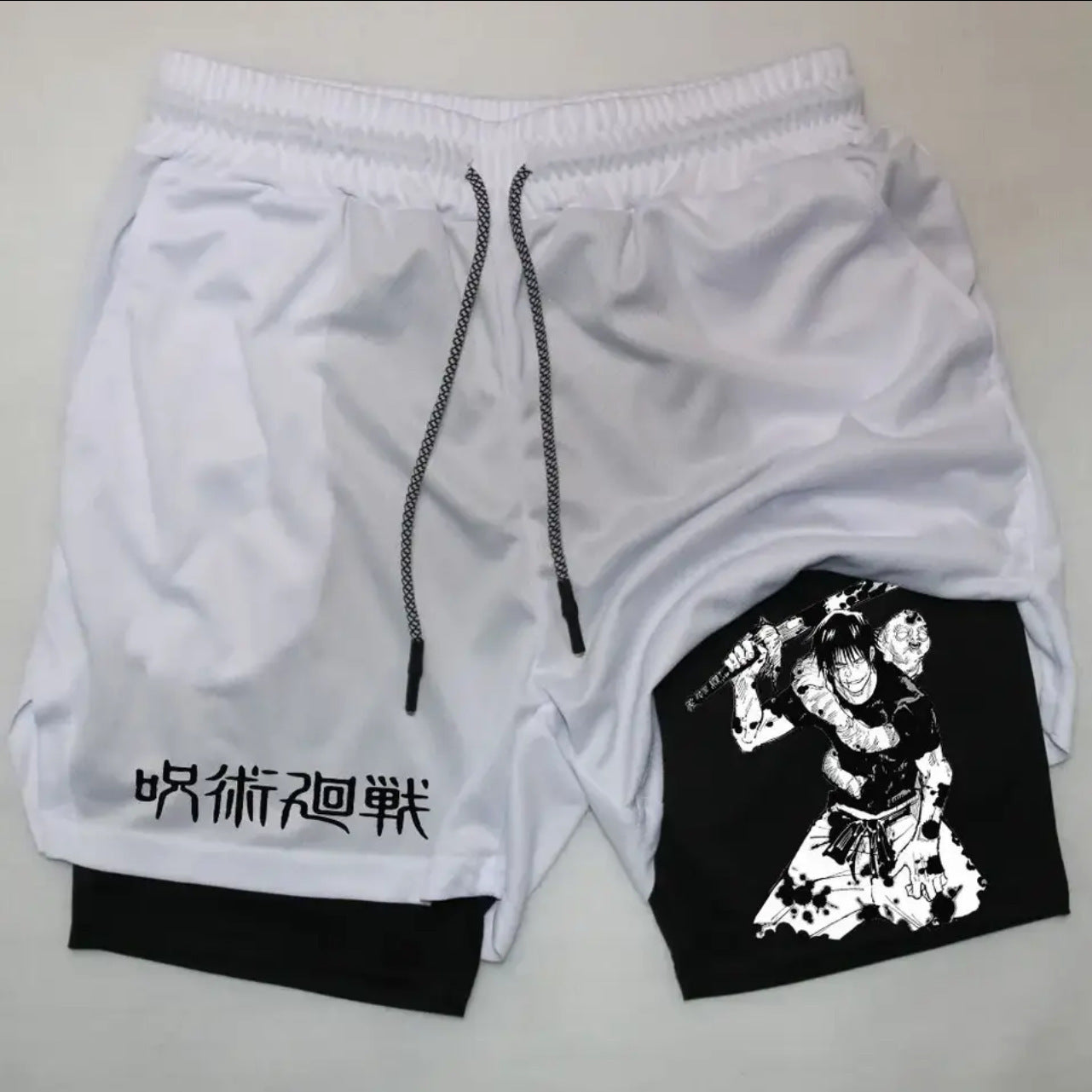 Anime Printed Double Layer Casual Shorts