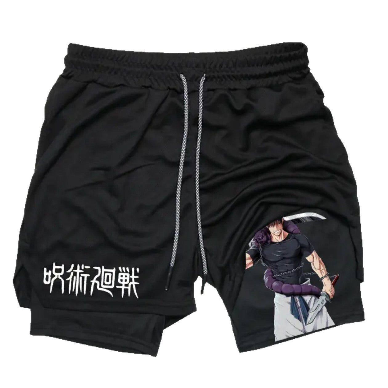 Anime Printed Double Layer Casual Shorts