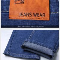 2025 Men's New Men's Fashion Casual Jeans Classic Style Casual Stretch Slim Fit Jeans Men's Denim Pants Black Blue Men's Style