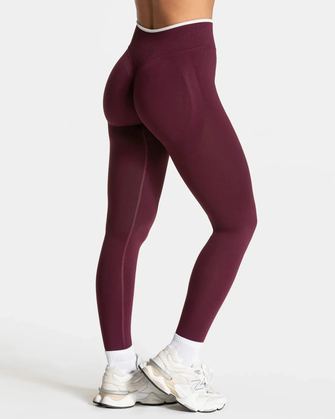 New Women's Color Blocking Yoga Leggings Seamless Knited Tights High Waist Hip Liftting Gym Workout Solid Color Sports Pants