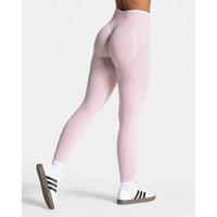 New Women's Color Blocking Yoga Leggings Seamless Knited Tights High Waist Hip Liftting Gym Workout Solid Color Sports Pants