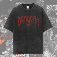 New Arrival Mens Clothes Tee Shirt Homme Graphic T-Shirts Men Tshirt for Men Ropa Hombre Washed Anime Berserk Baggy Camisetas