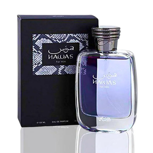 Hawas men's cologne – eau de toilette spray 100ml (3.4oz), premium Arab perfume