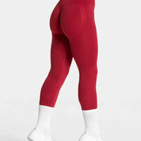 New Women's Color Blocking Yoga Leggings Seamless Knited Tights High Waist Hip Liftting Gym Workout Solid Color Sports Pants