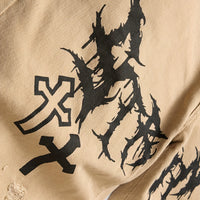 Men's street paint printed jeans and jeans
