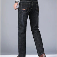 2025 Men's New Men's Fashion Casual Jeans Classic Style Casual Stretch Slim Fit Jeans Men's Denim Pants Black Blue Men's Style