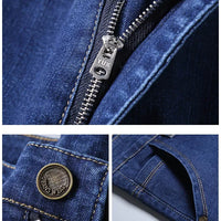 2025 Men's New Men's Fashion Casual Jeans Classic Style Casual Stretch Slim Fit Jeans Men's Denim Pants Black Blue Men's Style