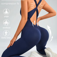 Trendy Bodysuit Sportswear Woman Gym Jumpsuits Sport Pants Seamless Woman Clothing Yoga Clothes Female Fitness Overalls Leggings