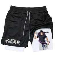 Anime Printed Double Layer Casual Shorts