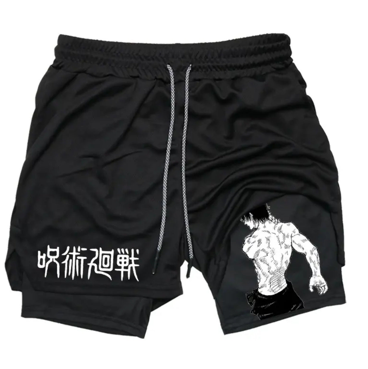 Anime Printed Double Layer Casual Shorts