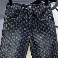 Mens Retro Distressed Denim Shorts