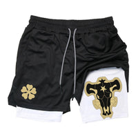 Anime Print Double Layer Casual Shorts